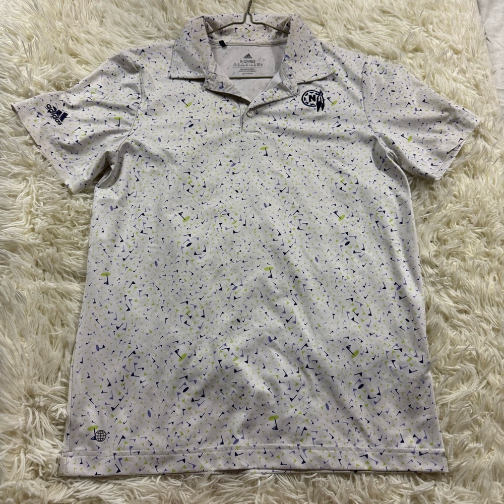 W56.‎ Nakoma country club Adidas kids golf polo (m 11/12y)